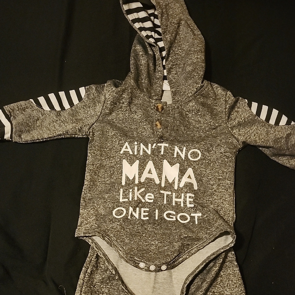 Gray Hooded Kids One Piece